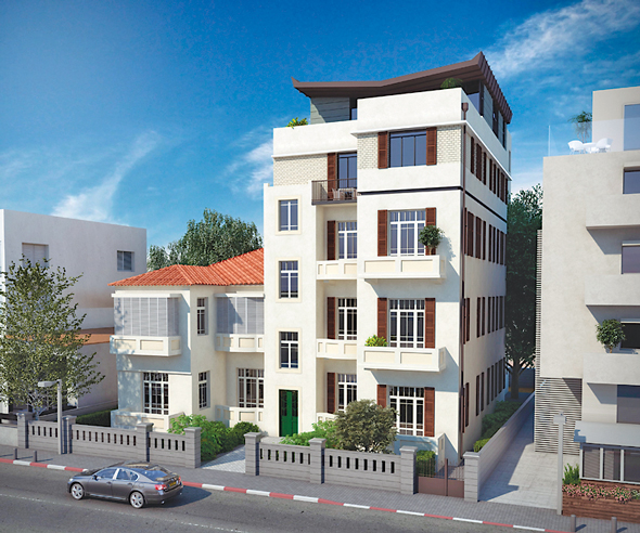 הדמיית הפרויקט אחרי השימור והתוספות הדמיית הפרויקט אחרי השימור והתוספות