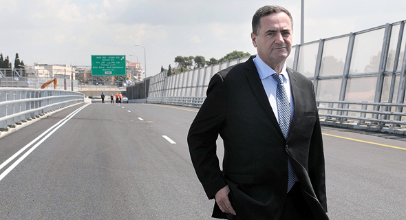 שר התחבורה ישראל כץ פתיחת כביש 531, צילום: גדעון מרקוביץ