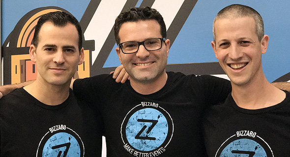Bizzabo's co-founders Alon Alroy (left), Eran Ben-Shushan and Boaz Katz. Photo: PR