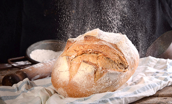 לחם צנובר וגבינת עזים של לחם גל