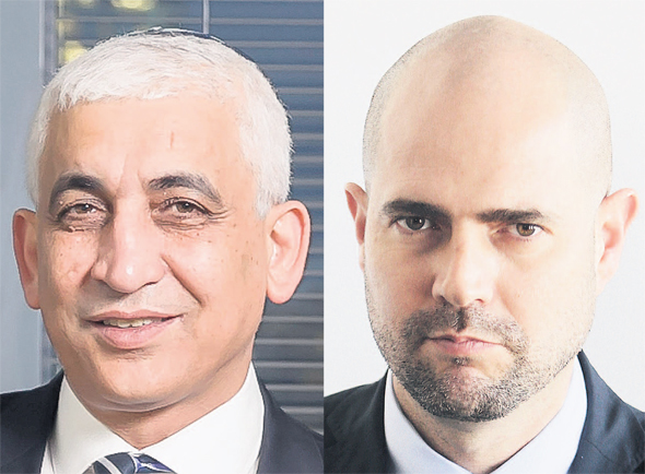 יוזם הצעת החוק ח"כ אמיר אוחנה ונציב שירות המדינה משה דיין. "יש יותר מדי שומרי סף" יוזם הצעת החוק ח"כ אמיר אוחנה ונציב שירות המדינה משה דיין. "יש יותר מדי שומרי סף"