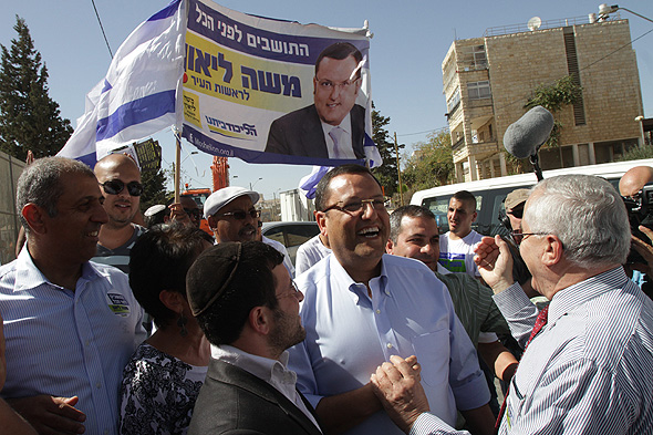 משה ליאון, ראש עיריית ירושלים, צילום: אלכס קולומויסקי