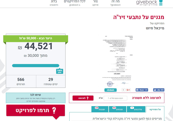 עמוד מימון הפרויקט עמוד מימון הפרויקט