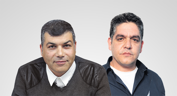 שמאי המקרקעין איציק רפאל וראש עיריית בת ים יוסי בכר שמאי המקרקעין איציק רפאל וראש עיריית בת ים יוסי בכר