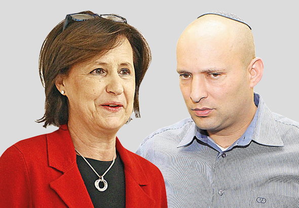 מימין: שר החינוך נפתלי בנט ויו"ר הות"ת יפה זילברשץ. "שינוי דרמטי במודל התקצוב" מימין: שר החינוך נפתלי בנט ויו"ר הות"ת יפה זילברשץ. "שינוי דרמטי במודל התקצוב"