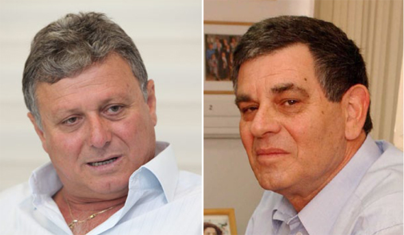 ראשי העירייה לשעבר ישראל סדן (מימין) וחיים אביטן. שחיתות וחשדות להתנהלות לקויה ראשי העירייה לשעבר ישראל סדן (מימין) וחיים אביטן. שחיתות וחשדות להתנהלות לקויה