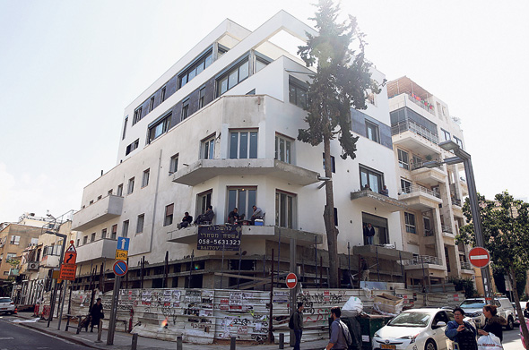 בניין ברחוב שנקין בת"א, שעבר תמ"א 38 , צילום: אוראל כהן