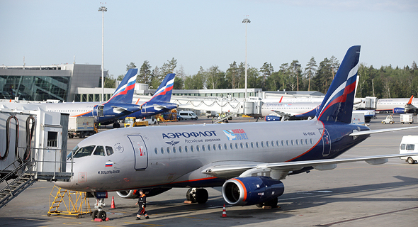 חברת תעופה אירופלוט רוסיה סוחוי סופרג'ט מטוסים ישנים, צילום: בלומברג