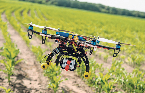 Crop spraying drone (illustration)