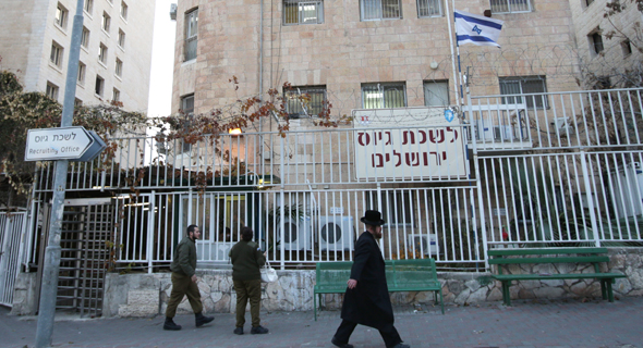 חרדי ליד לשכת הגיוס בירושלים חרדי ליד לשכת הגיוס בירושלים