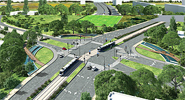 רכבת קלה הקו הירוק נט"ע 1, הדמיה: נט"ע