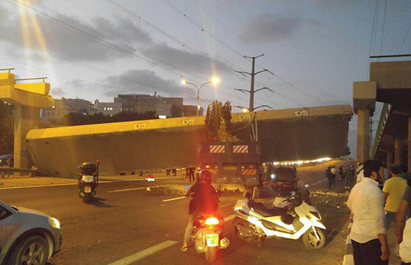 הגשר שקרס על כביש 4