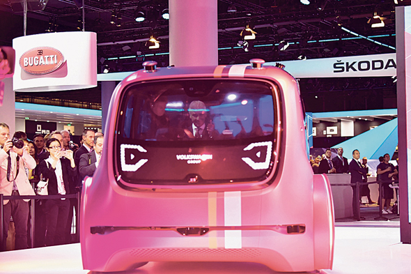 Volkswagen's self-driving vehicle, Frankfurt