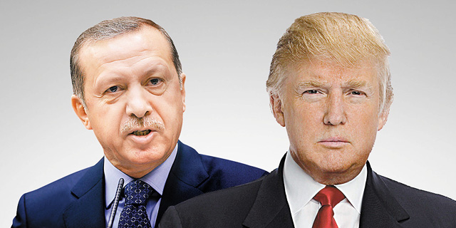 נשיא ארה"ב דונלד טראמפ ונשיא טורקיה רג