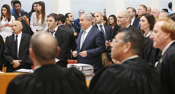 נתניהו בדיון בג"ץ על מתווה הגז, פברואר 2016. "מהלך שגוי שנתפס כלחץ כוחני" נתניהו בדיון בג"ץ על מתווה הגז, פברואר 2016. "מהלך שגוי שנתפס כלחץ כוחני"