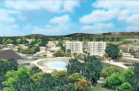 הדמיית הבניינים בקיבוץ מעגן מיכאל. הבנים החוזרים ייקלטו ברבי-קומות הדמיית הבניינים בקיבוץ מעגן מיכאל. הבנים החוזרים ייקלטו ברבי-קומות