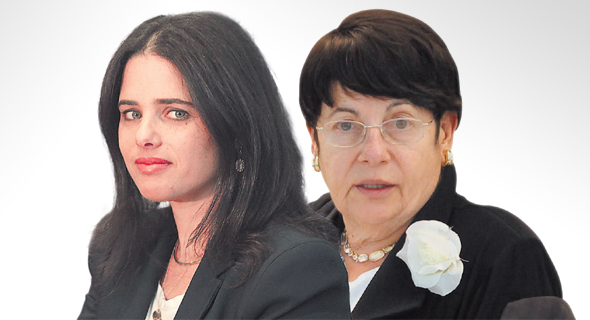נשיאת בית המשפט העליון לשעבר מרים נאור ושרת המשפטים איילת שקד נשיאת בית המשפט העליון לשעבר מרים נאור ושרת המשפטים איילת שקד