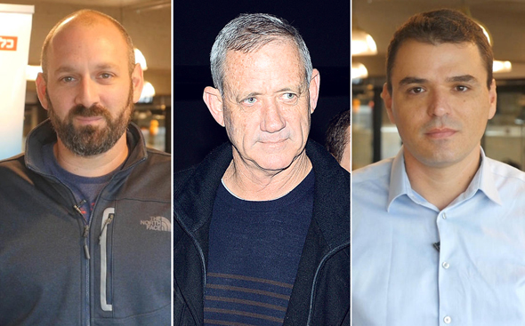 מימין שלומי אביגדור יונתן ליפניק ו בני גנץ תחרות סטארט אפים BIG DATA, צילום: הילה ספאק