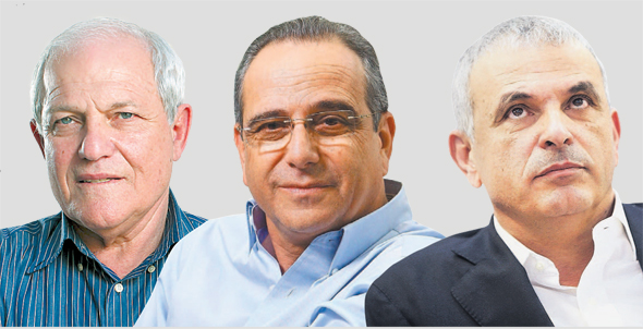 מימין: שר האוצר משה כחלון, יו"ר נשיאות הארגונים העסקיים שרגא ברוש ושר הרווחה חיים כץ מימין: שר האוצר משה כחלון, יו"ר נשיאות הארגונים העסקיים שרגא ברוש ושר הרווחה חיים כץ