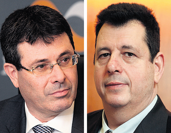 מימין: מנכ"ל בנק אגוד ישראל טראו ומנכ"ל בנק מזרחי טפחות אלדד פרשר מימין: מנכ"ל בנק אגוד ישראל טראו ומנכ"ל בנק מזרחי טפחות אלדד פרשר