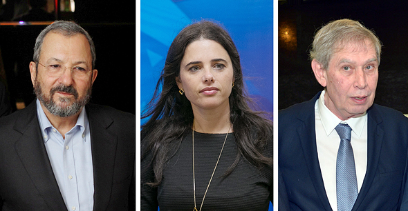 מימין: תמיר פרדו, איילת שקד ואהוד ברק מימין: תמיר פרדו, איילת שקד ואהוד ברק