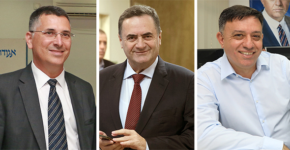 מימין: אבי גבאי, ישראל כץ וגדעון סער מימין: אבי גבאי, ישראל כץ וגדעון סער