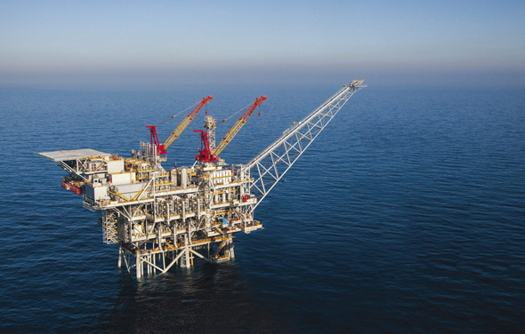 The Tamar natural gas rig in the Mediterranean. Photo: Albatros