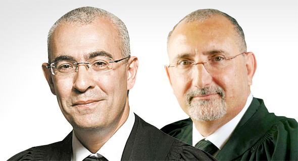 מימין, השופטים שאול שוחט ועופר גרוסקופף מימין, השופטים שאול שוחט ועופר גרוסקופף