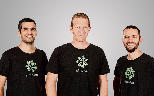 Simplex co-founders Erez Shapira (from right), Nimrod Lehavi and Netanel Kabala. Photo: Courtesy