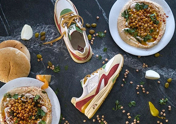 Hummus sneakers. Photo: Amit Reem