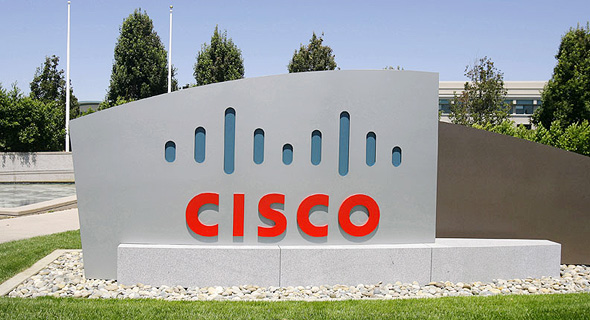A sign at the entrance to Cisco headquarters. Photo: Bloomberg