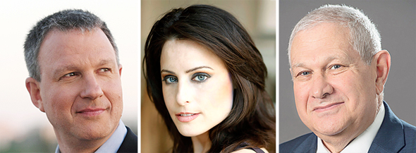 Erel Margalit, Abigail Posner and David Brodet, left to right Erel Margalit, Abigail Posner and David Brodet, left to right