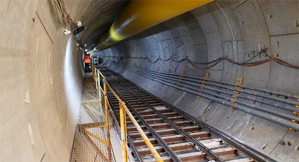 A light rail tunnel under construction in Tel Aviv. Photo: Dor Manuel