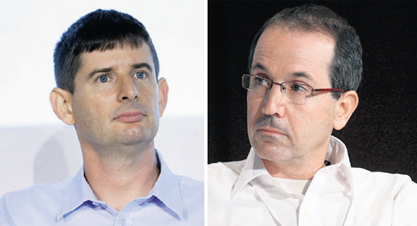 מנכ"ל לאומי קארד רון פאינרו ומנכ"ל ישראכרט רון וקסלר מנכ"ל לאומי קארד רון פאינרו ומנכ"ל ישראכרט רון וקסלר