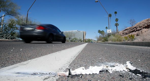 הצומת בטמפה אריזונה בו אירעה תאונת הדרכים , צילום: איי פי