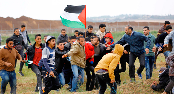 Palestinians protesting in Gaza on Friday. Photo: AFP Palestinians protesting in Gaza on Friday. Photo: AFP