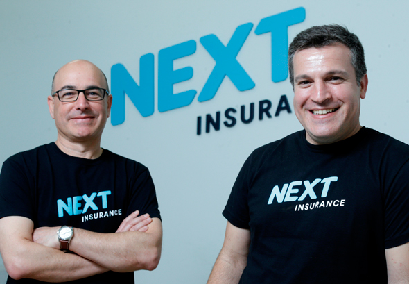 Next insurance co-founders Nissim Tapiro (left) and Alon Huri. Photo: Amit Shaal
