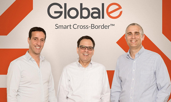 Global-e founders (R to L) Amir Schlachet, Shahar Tamari and Nir Debbi. Photo: Rotem Barak Global-e founders (R to L) Amir Schlachet, Shahar Tamari and Nir Debbi. Photo: Rotem Barak