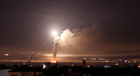 An anti-aircraft system firing at Israeli jets in Syria overnight. Photo: Reuters An anti-aircraft system firing at Israeli jets in Syria overnight. Photo: Reuters