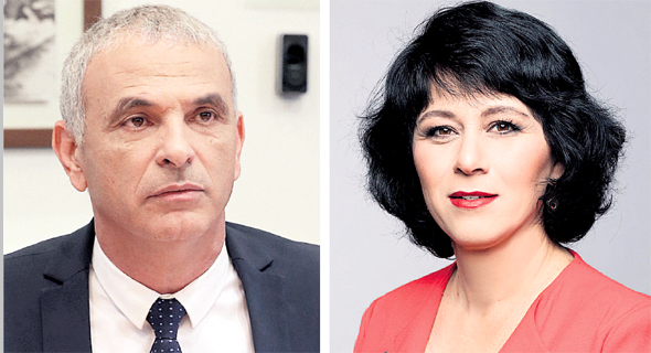 מימין המפקחת על הבנקים חדוה בר ושר האוצר משה כחלון מימין המפקחת על הבנקים חדוה בר ושר האוצר משה כחלון