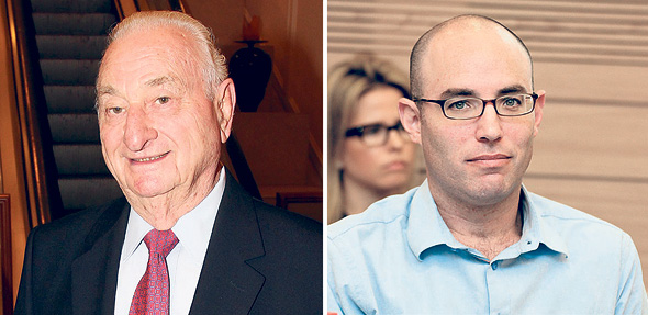 מימין: יועמ"ש רשות ההגבלים אורי שוורץ וישעיהו לנדאו, מבעלי השליטה באגוד מימין: יועמ"ש רשות ההגבלים אורי שוורץ וישעיהו לנדאו, מבעלי השליטה באגוד