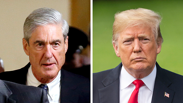 נשיא ארה"ב דונלד טראמפ וחוקר FBI רוברט מולר. חקר בישראל נשיא ארה"ב דונלד טראמפ וחוקר FBI רוברט מולר. חקר בישראל
