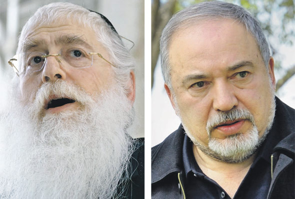 מימין: אביגדור ליברמן ומאיר פרוש מימין: אביגדור ליברמן ומאיר פרוש