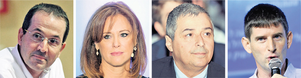 מימין: מנכ"ל ישראכרט רון וקסלר, מנכ"ל בנק הפועלים אריק פינטו, מנכ"לית בנק לאומי רקפת רוסק־עמינח ומנכ"ל לאומי קארד רון פיינרו מימין: מנכ"ל ישראכרט רון וקסלר, מנכ"ל בנק הפועלים אריק פינטו, מנכ"לית בנק לאומי רקפת רוסק־עמינח ומנכ"ל לאומי קארד רון פיינרו