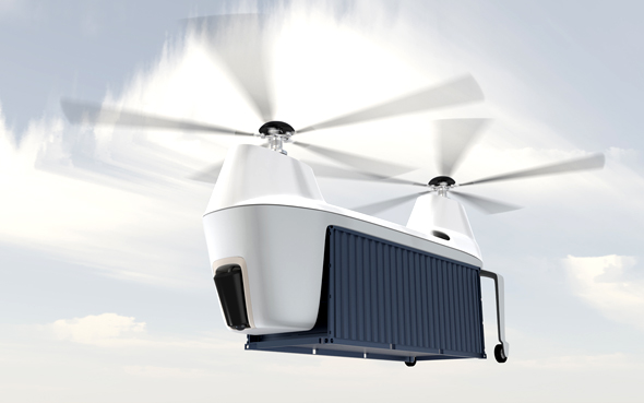 רחפנים קונטיינר תעופה משלוחים, צילום: שאטרסטוק