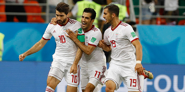 שחקני איראן במשחק מול פורטוגל, צילום: איי פי