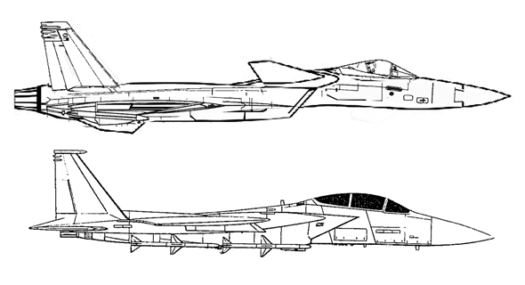 מטוס האריה ומתחתיו מטוס ה-F15 מטוס האריה ומתחתיו מטוס ה-F15