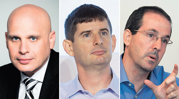 מימין מנכ"ל לאומי קארד רון פאינרו מנכ"ל ישראכרט רון וקסלר ומנכ"ל כאל לוי הלוי מימין מנכ"ל לאומי קארד רון פאינרו מנכ"ל ישראכרט רון וקסלר ומנכ"ל כאל לוי הלוי