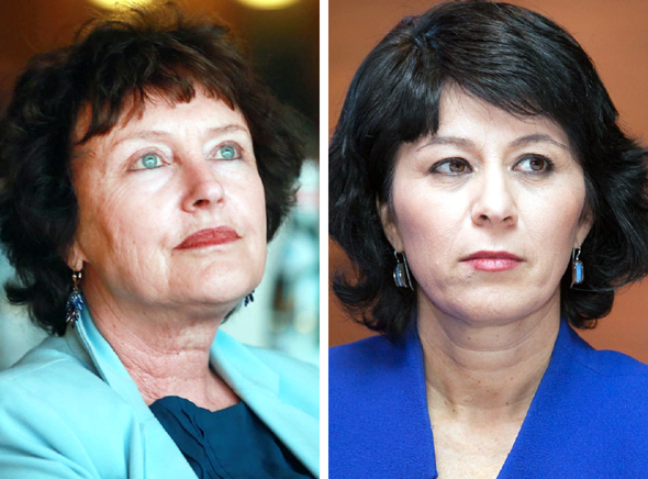 מימין: חדווה בר וקרנית פלוג מימין: חדווה בר וקרנית פלוג