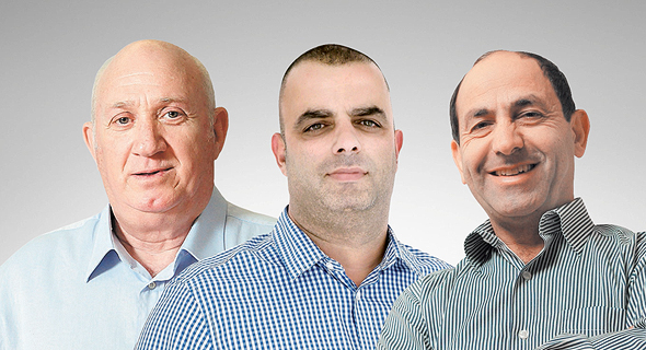 מימין: רמי לוי, אייל רביד ואיציק אברכהן. אפקט המחאה החברתית מתמוסס מימין: רמי לוי, אייל רביד ואיציק אברכהן. אפקט המחאה החברתית מתמוסס